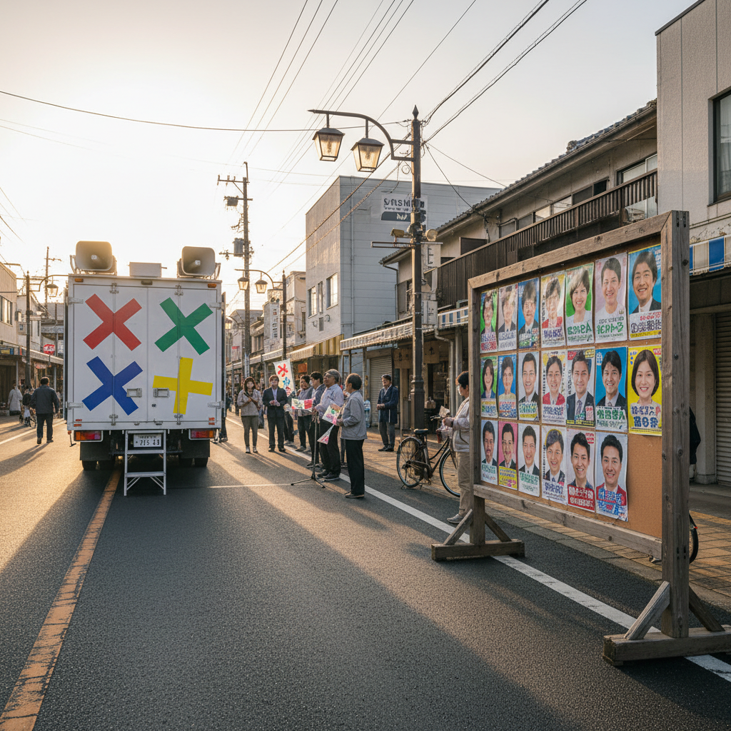 岡山県備前市議選、定数16に対し22人が立候補で選挙戦展開