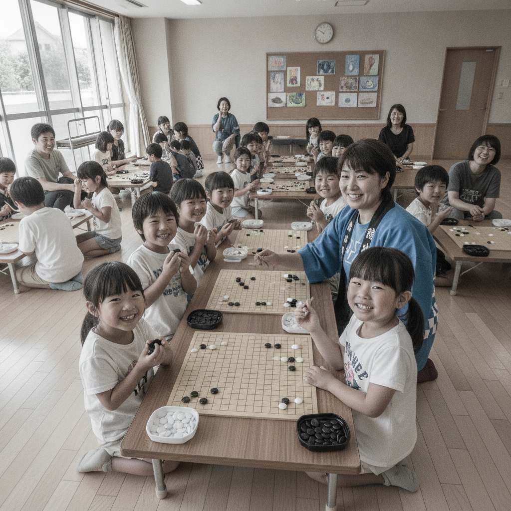河内長野市天見公民館、夏休み子ども囲碁教室で地域交流促進